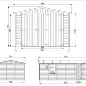 Dřevěná garáž 300x600 kv